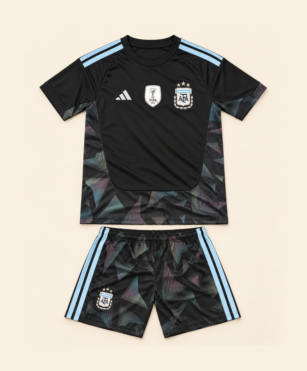 Conjunto Selección Argentina Edición Campeón 3 Estrellas (Camiseta + Pantaloneta)